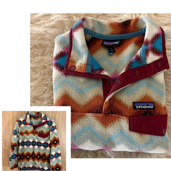 Patagonia Synchilla Re-Tool Earth Tone 1/4 Snap Pullover Fleece Jacket - Picture 1 of 5